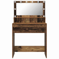 Produktbild för Sängrum Smyckesbord med låda Gammalt trä 80 x 39,6 x 135 cm