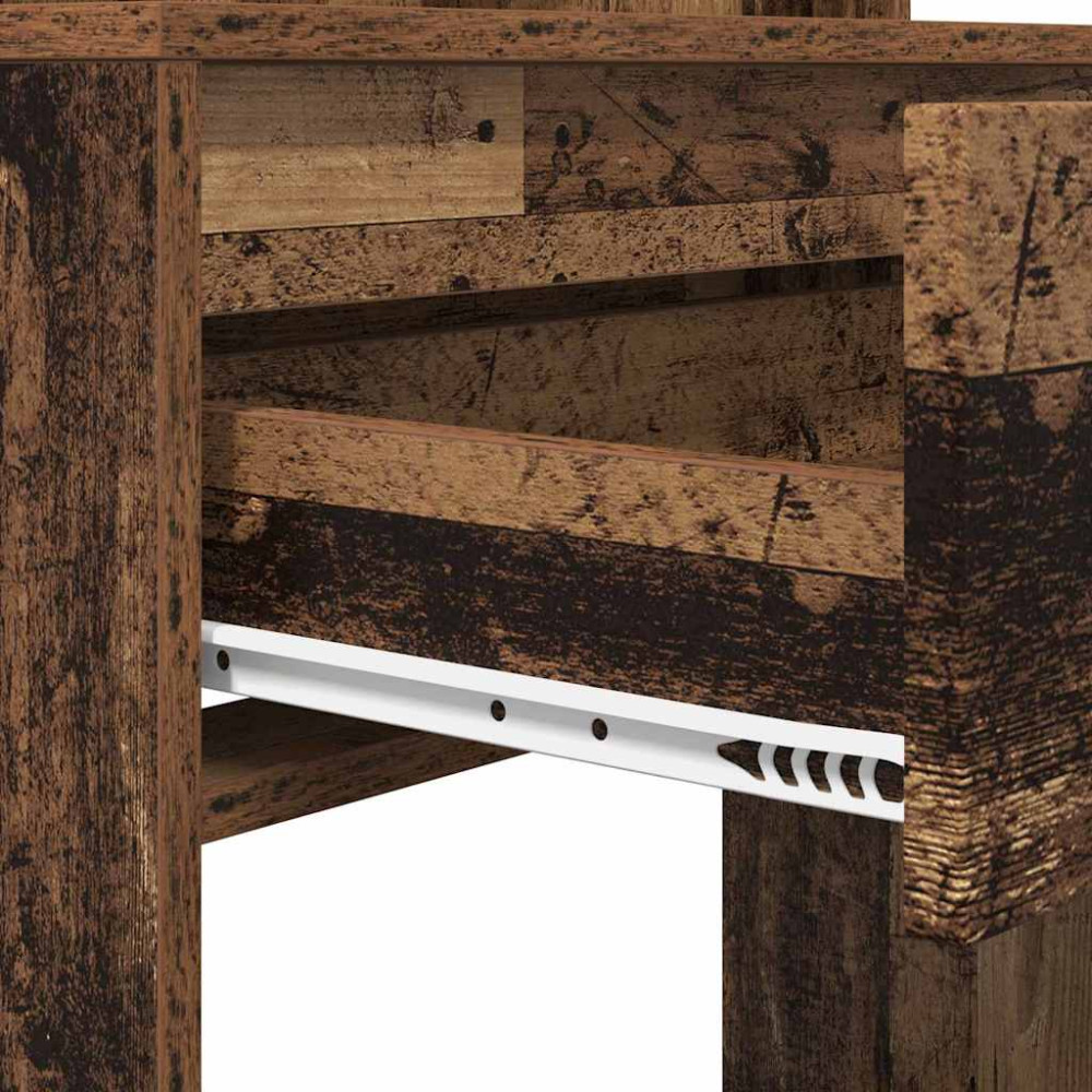 Produktbild för Sängrum Smyckesbord med låda Gammalt trä 80 x 39,6 x 135 cm