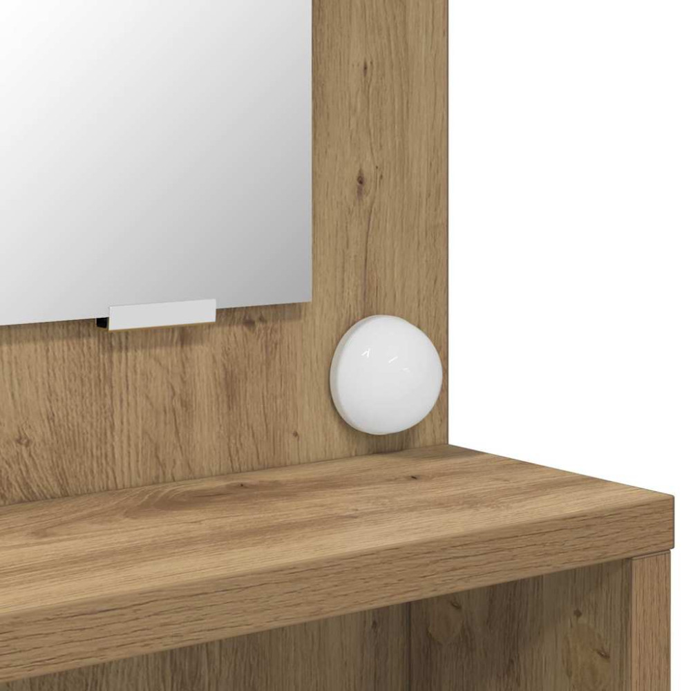 Produktbild för Sängrum Smyckesbord med låda Artisan Ek 80 x 39,6 x 135 cm