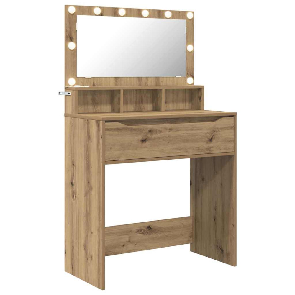 Produktbild för Sängrum Smyckesbord med låda Artisan Ek 80 x 39,6 x 135 cm