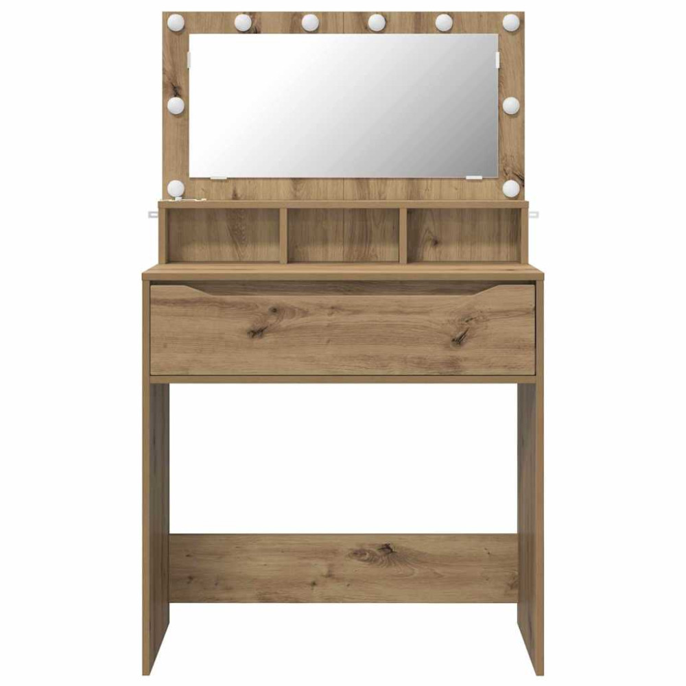Produktbild för Sängrum Smyckesbord med låda Artisan Ek 80 x 39,6 x 135 cm