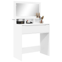 Produktbild för Sängrum Smyckesbord Vit 80 x 39,6 x 135 cm Konstruerat trä
