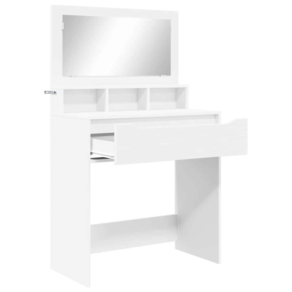 Produktbild för Sängrum Smyckesbord Vit 80 x 39,6 x 135 cm Konstruerat trä