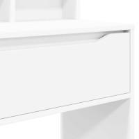 Produktbild för Sängrum Smyckesbord Vit 80 x 39,6 x 135 cm Konstruerat trä