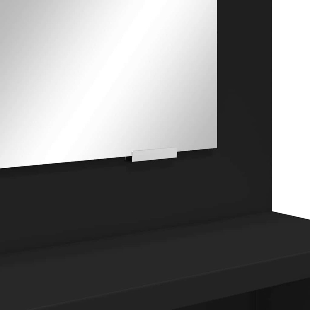Produktbild för Sängrum Smyckesbord Svart 80 x 39,6 x 135 cm Konstruerat trä