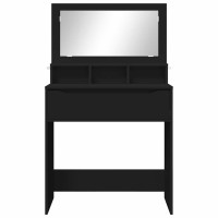 Produktbild för Sängrum Smyckesbord Svart 80 x 39,6 x 135 cm Konstruerat trä