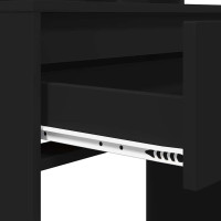 Produktbild för Sängrum Smyckesbord Svart 80 x 39,6 x 135 cm Konstruerat trä