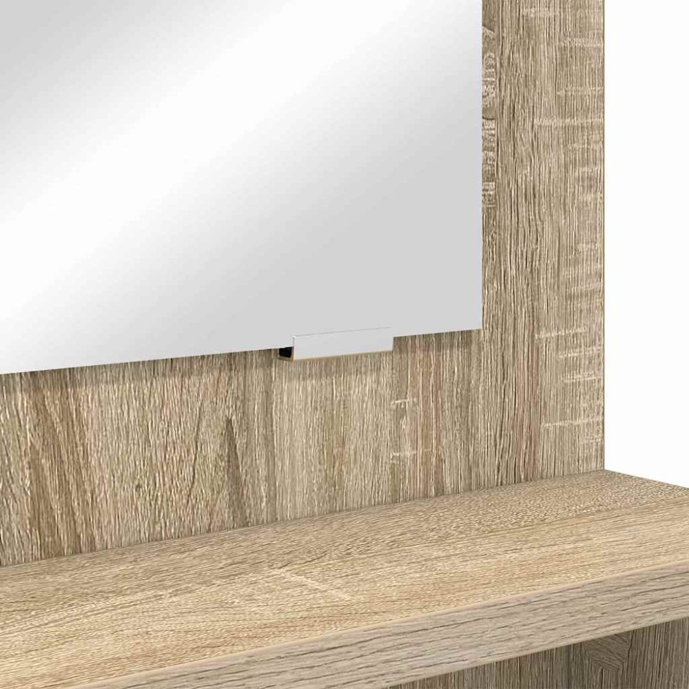 Produktbild för Sängrum Smyckesbord med låda Sonoma-ek 80 x 39,6 x 135 cm