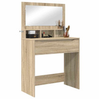 Produktbild för Sängrum Smyckesbord med låda Sonoma-ek 80 x 39,6 x 135 cm