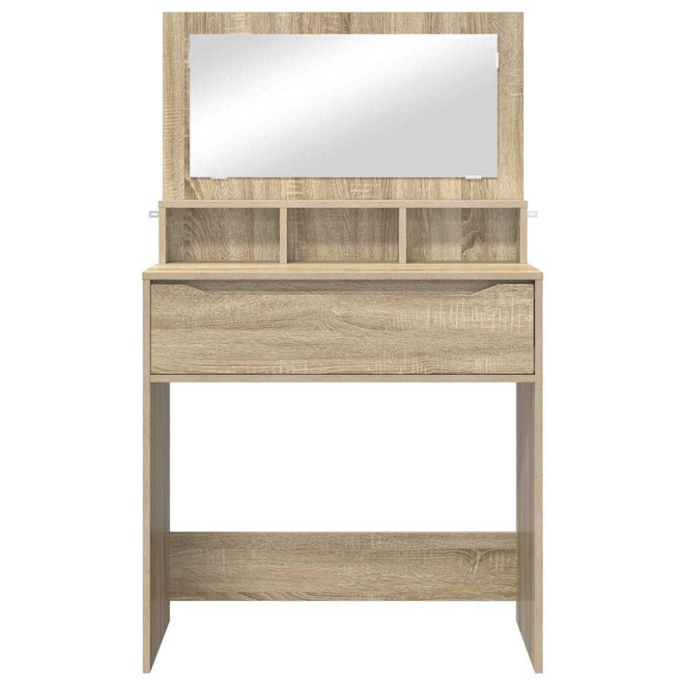 Produktbild för Sängrum Smyckesbord med låda Sonoma-ek 80 x 39,6 x 135 cm