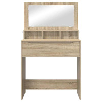 Produktbild för Sängrum Smyckesbord med låda Sonoma-ek 80 x 39,6 x 135 cm