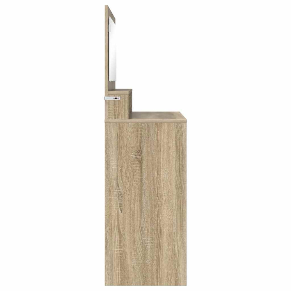 Produktbild för Sängrum Smyckesbord med låda Sonoma-ek 80 x 39,6 x 135 cm