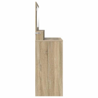 Produktbild för Sängrum Smyckesbord med låda Sonoma-ek 80 x 39,6 x 135 cm