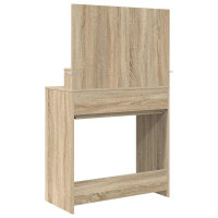 Produktbild för Sängrum Smyckesbord med låda Sonoma-ek 80 x 39,6 x 135 cm