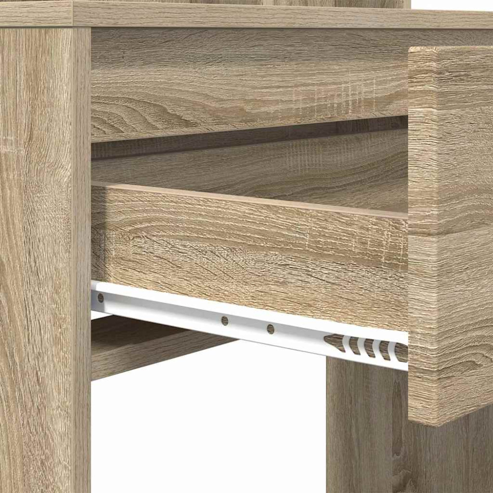 Produktbild för Sängrum Smyckesbord med låda Sonoma-ek 80 x 39,6 x 135 cm