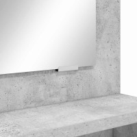 Produktbild för Sängrum Smyckesbord med låda Betonggrå 80 x 39,6 x 135 cm