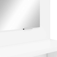 Produktbild för Sängrum Smyckesbord med låda Högblanka vita 80 x 39,6 x 135 cm