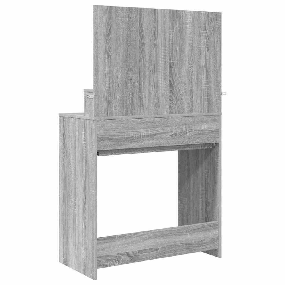 Produktbild för Sängrum Smyckesbord med låda Grå Sonoma 80 x 39,6 x 135 cm