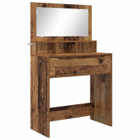 Produktbild för Sängrum Smyckesbord med låda Gammalt trä 80 x 39,6 x 135 cm