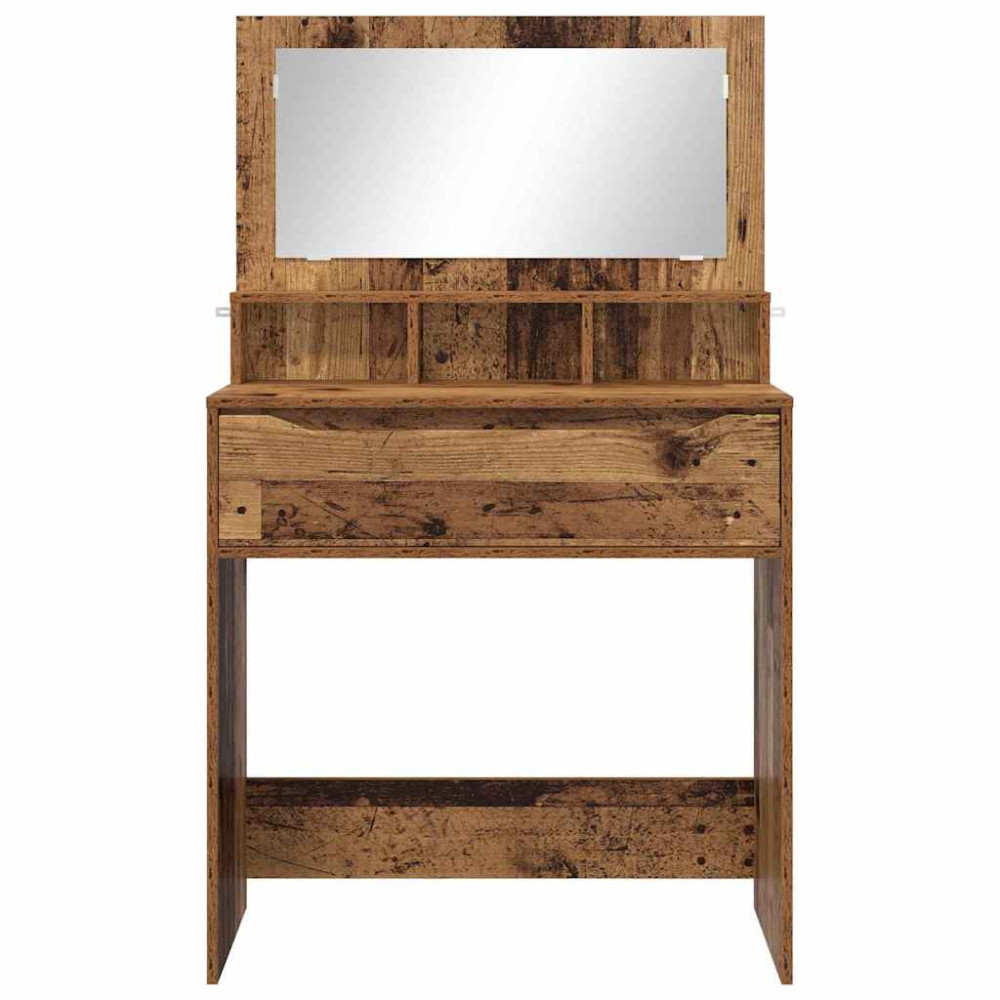 Produktbild för Sängrum Smyckesbord med låda Gammalt trä 80 x 39,6 x 135 cm