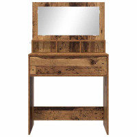 Produktbild för Sängrum Smyckesbord med låda Gammalt trä 80 x 39,6 x 135 cm