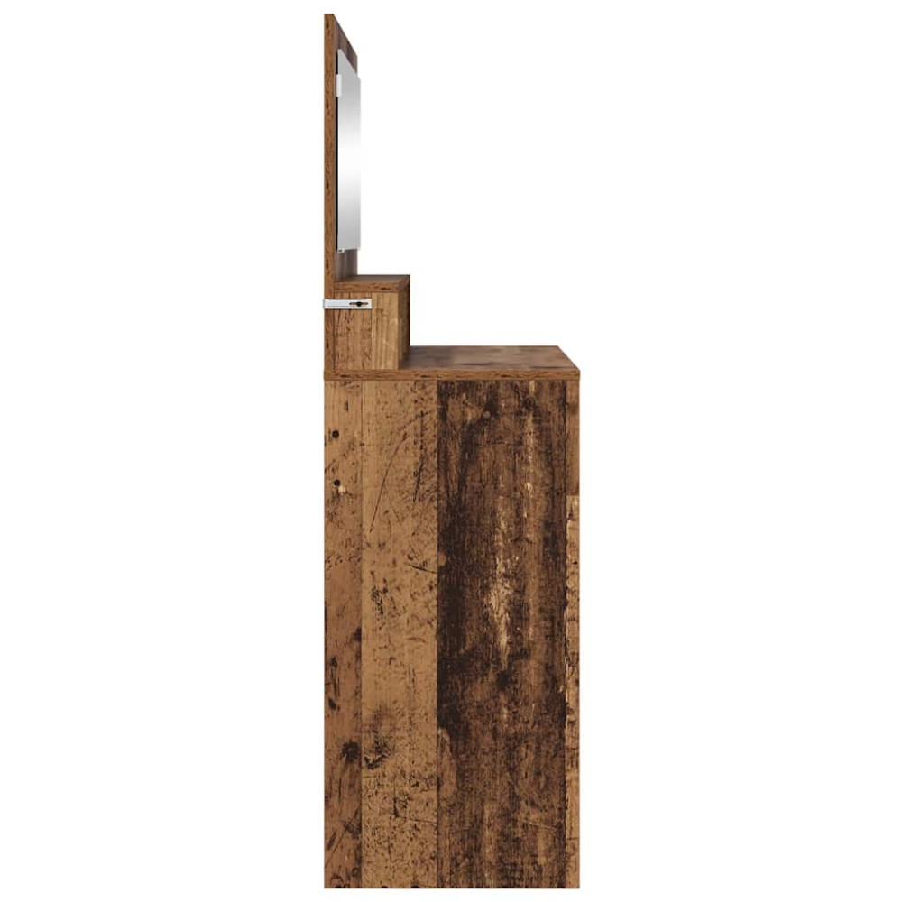 Produktbild för Sängrum Smyckesbord med låda Gammalt trä 80 x 39,6 x 135 cm