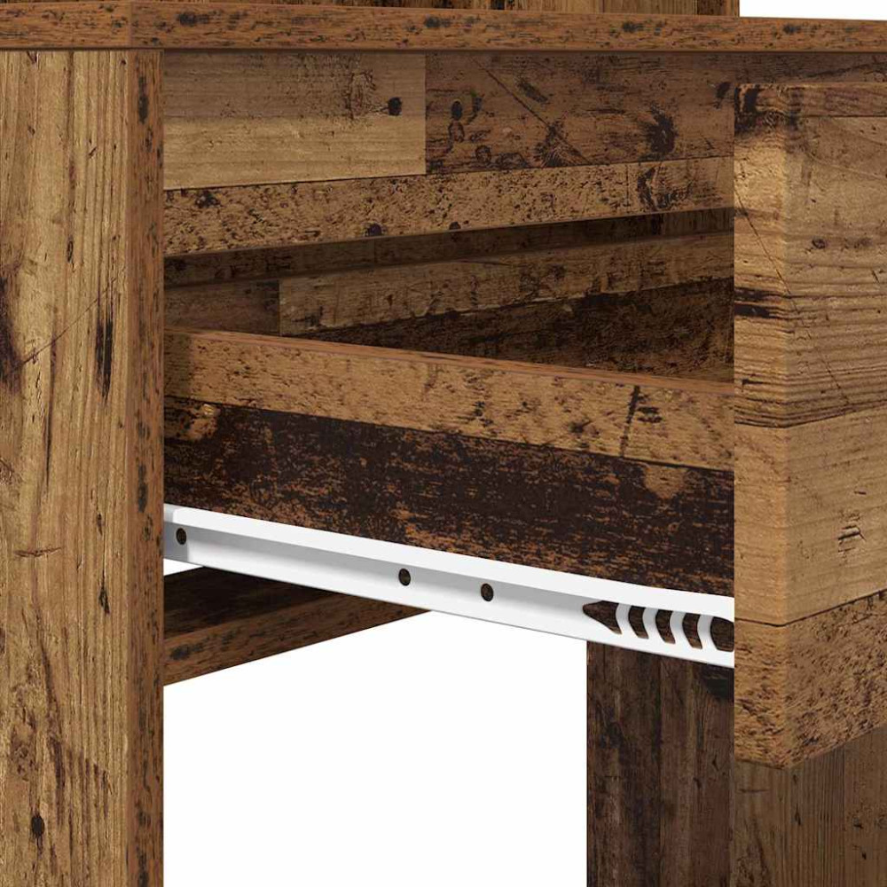 Produktbild för Sängrum Smyckesbord med låda Gammalt trä 80 x 39,6 x 135 cm