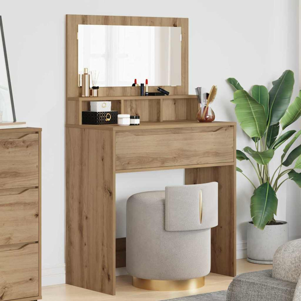 Produktbild för Sängrum Smyckesbord med låda Artisan Ek 80 x 39,6 x 135 cm