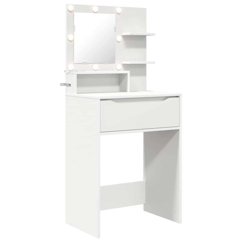 Produktbild för Sängrum Smyckesbord Vit 80 x 39,6 x 135 cm Konstruerat trä