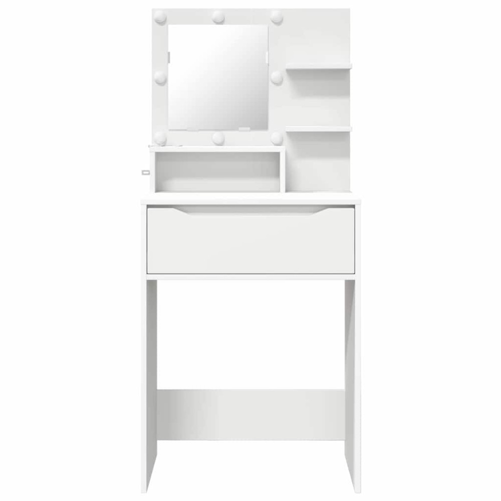 Produktbild för Sängrum Smyckesbord Vit 80 x 39,6 x 135 cm Konstruerat trä