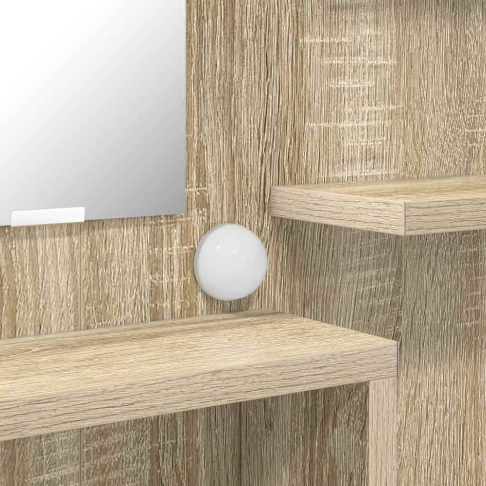Produktbild för Sängrum Smyckesbord med låda Sonoma-ek 80 x 39,6 x 135 cm