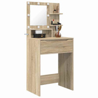 Produktbild för Sängrum Smyckesbord med låda Sonoma-ek 80 x 39,6 x 135 cm
