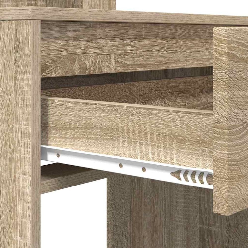 Produktbild för Sängrum Smyckesbord med låda Sonoma-ek 80 x 39,6 x 135 cm