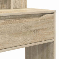 Produktbild för Sängrum Smyckesbord med låda Sonoma-ek 80 x 39,6 x 135 cm
