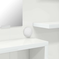 Produktbild för Sängrum Smyckesbord med låda Högblanka vita 80 x 39,6 x 135 cm
