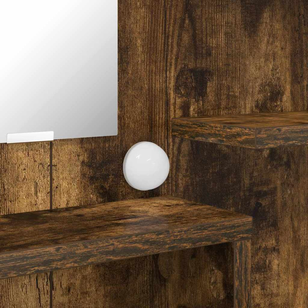 Produktbild för Sängrum Smyckesbord Rökt ek 80 x 39,6 x 135 cm Konstruerat trä