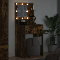 Produktbild för Sängrum Smyckesbord Rökt ek 80 x 39,6 x 135 cm Konstruerat trä