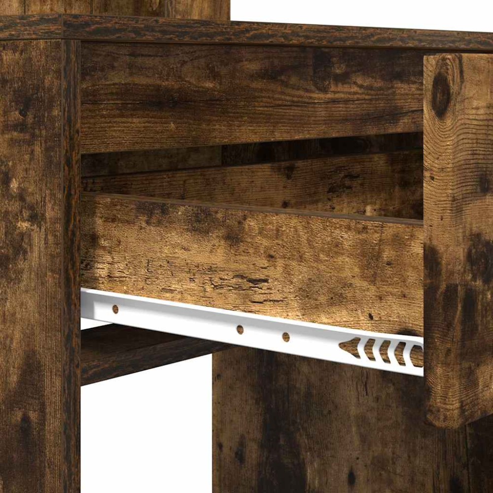 Produktbild för Sängrum Smyckesbord Rökt ek 80 x 39,6 x 135 cm Konstruerat trä