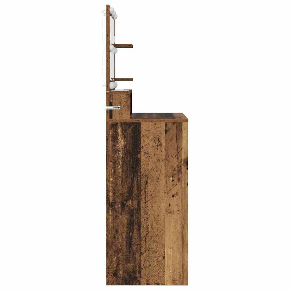 Produktbild för Sängrum Smyckesbord med låda Gammalt trä 80 x 39,6 x 135 cm