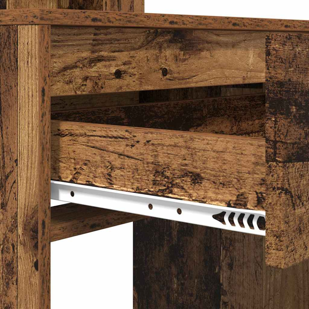 Produktbild för Sängrum Smyckesbord med låda Gammalt trä 80 x 39,6 x 135 cm