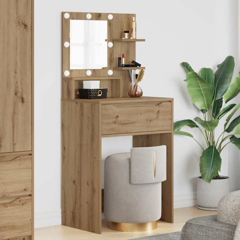 Produktbild för Sängrum Smyckesbord med låda Artisan Ek 80 x 39,6 x 135 cm