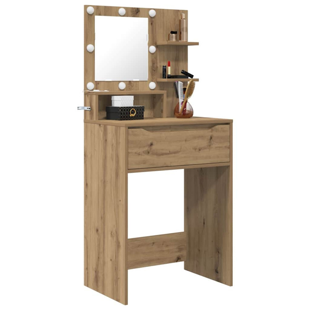 Produktbild för Sängrum Smyckesbord med låda Artisan Ek 80 x 39,6 x 135 cm