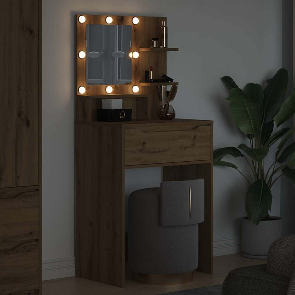 Produktbild för Sängrum Smyckesbord med låda Artisan Ek 80 x 39,6 x 135 cm