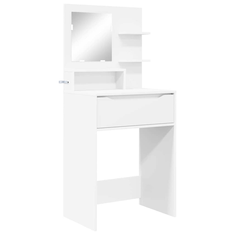 Produktbild för Sängrum Smyckesbord Vit 80 x 39,6 x 135 cm Konstruerat trä