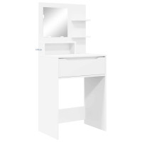 Produktbild för Sängrum Smyckesbord Vit 80 x 39,6 x 135 cm Konstruerat trä