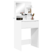 Produktbild för Sängrum Smyckesbord Vit 80 x 39,6 x 135 cm Konstruerat trä