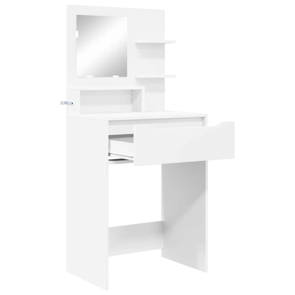 Produktbild för Sängrum Smyckesbord Vit 80 x 39,6 x 135 cm Konstruerat trä