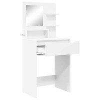 Produktbild för Sängrum Smyckesbord Vit 80 x 39,6 x 135 cm Konstruerat trä