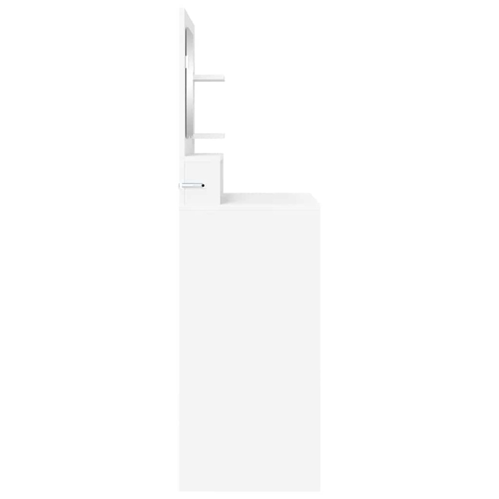 Produktbild för Sängrum Smyckesbord Vit 80 x 39,6 x 135 cm Konstruerat trä