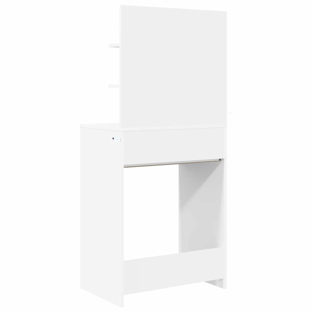 Produktbild för Sängrum Smyckesbord Vit 80 x 39,6 x 135 cm Konstruerat trä